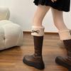 Women's Winter Knee High Brown Long Boots Fashion Comfort Square Heel Platform Boots for Women Thick Bottom Knight Long Booties