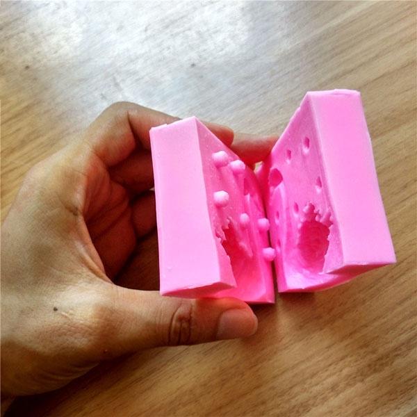 3D Swan Shaped Chocolate Mold Silicone Fondant Mould Cake Baking Tool Pink