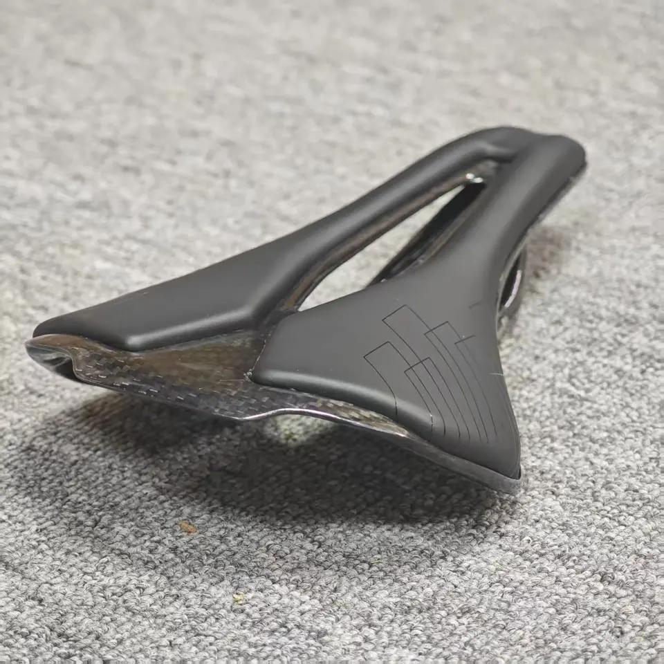 GOLDIX Bicycle Carbon Fiber PU Leather Saddle Ultralight Road Mountain Bike Racing Cycling 3D Cushion Seat Accessories