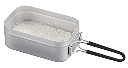 [Exclusivo Amazon.co.jp] Panela de Alumínio Captain Stag Messtin, Capacidade para 1 xícara, com Graduações, Acabamento Todo em Alumínio Anodizado, UH-4114