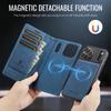 2-in-1 Magnetic Magnetic Detachable Wallet Case for iPhone 17/17 Pro/17 Max/17 Air - PU Leather, Card Slots, MagSafe Charging, 360° Protection