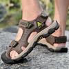 38-46 Summer Mens Genuine Leather Sandals  Beach Sandals Outdoor Sandals for Men Mens Genuine Leather Sandals Mens Closed Toe Sandals