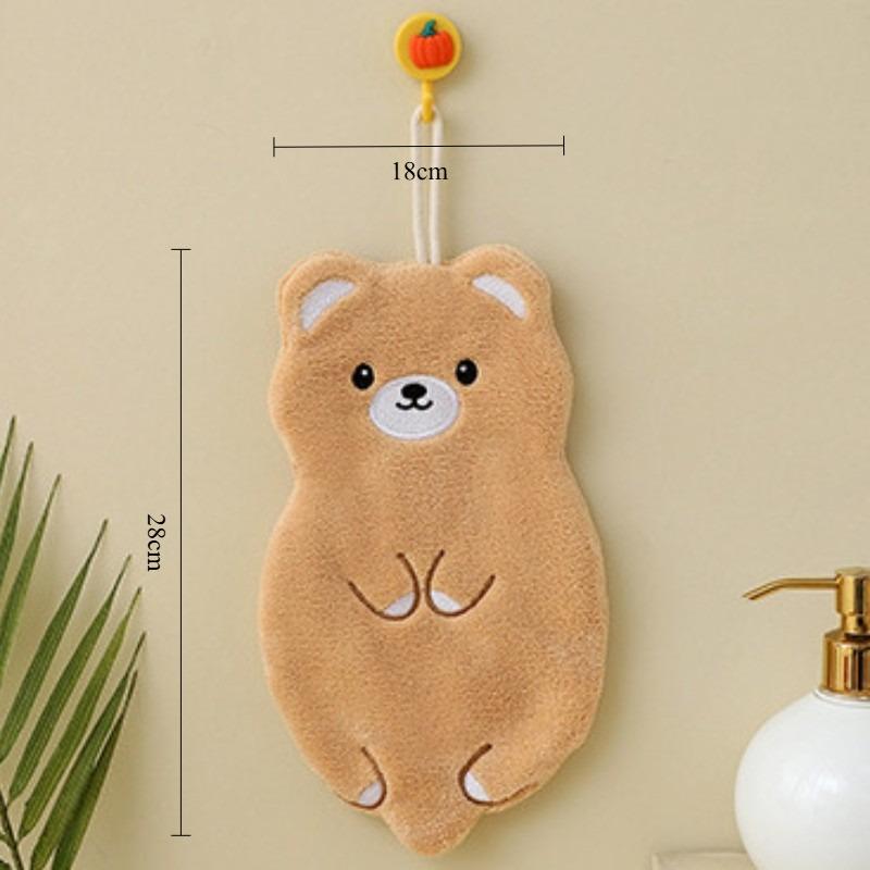 Adorable Hand Towels Hanging Cloth Animal Shaped Double Layered Thick Odor Resistant Non Shedding Ideal For Southeast  Asian Bathrooms