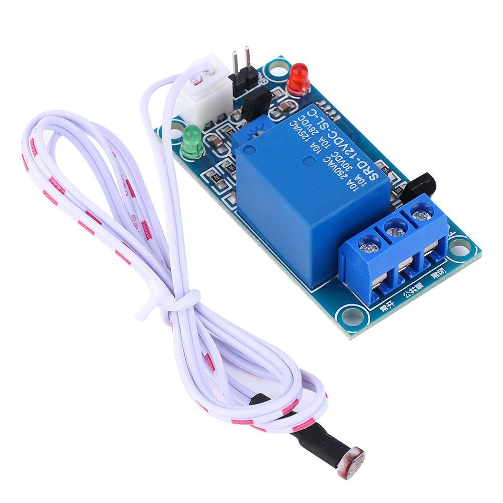 

12V Light Control Switch Detection Sensor Photoresistor Relay Module With Extension Cord