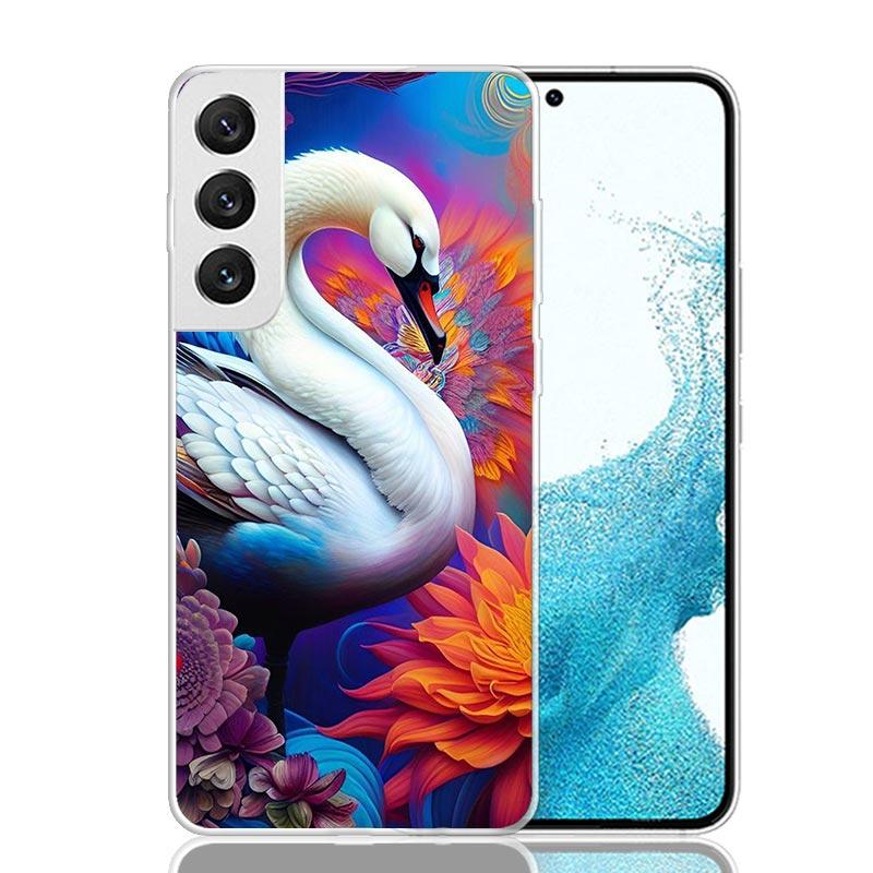 Black Swan Noble Phone Case For Samsung Galaxy S26 S25 Edge S24 S23 FE S22 Ultra S21 Plus S20 + Fundas Cover Coque Galaxy S25 S2