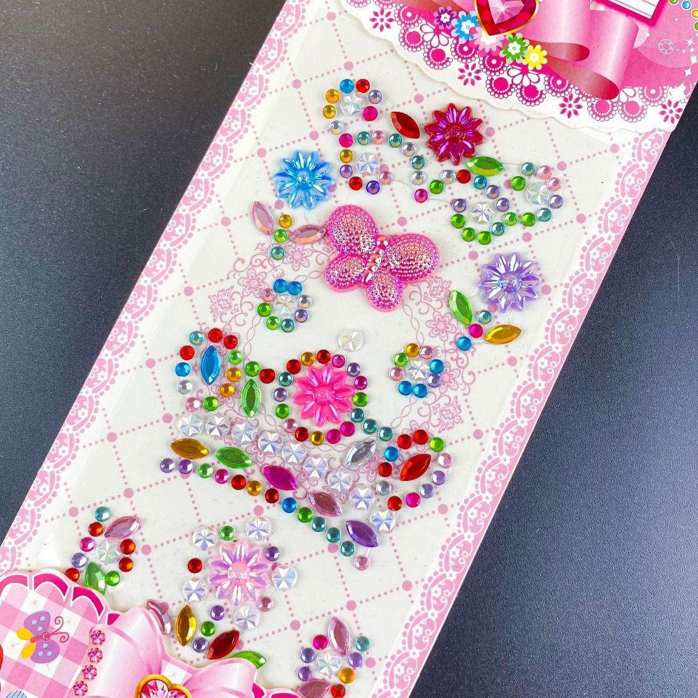 DIY Mobile Phone 3D Gem Stickers Scrapbooking Crystal Rhinestone Sticker  Children Toy
