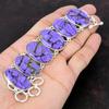 Copper Charoite Bracelet Real Gemstone Jewelry 925 Sterling Silver Bracelet Handmade Antique Jewelry Adjustable Chain Bracelet Gift For Girl