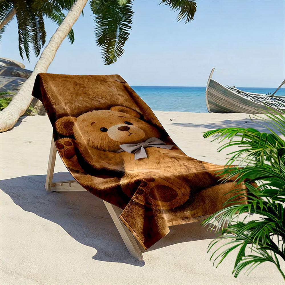 Design Accogliente Orsacchiotto Un telo da spiaggia indispensabile per i viaggi in spiaggia