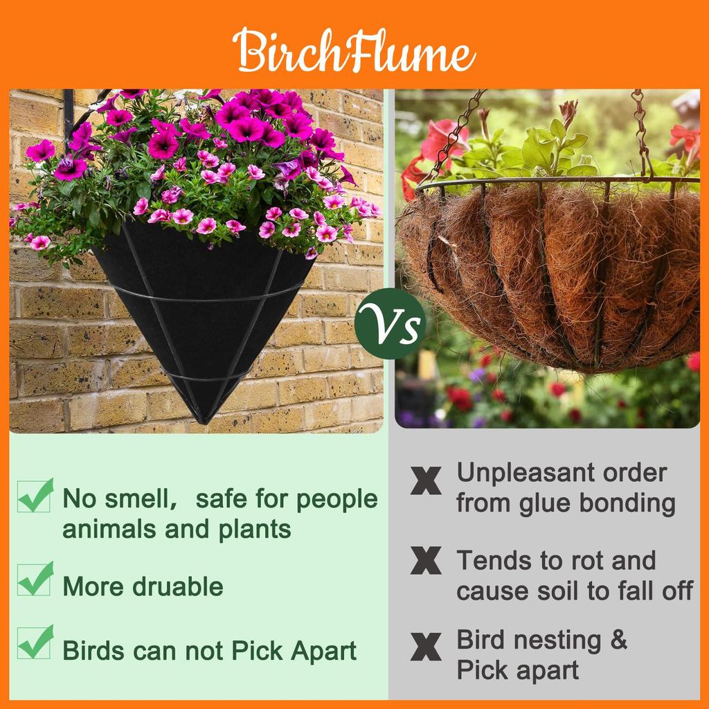 Cone Shaped Plant Pot Liner With Felt Material For Outdoor Garden Decor