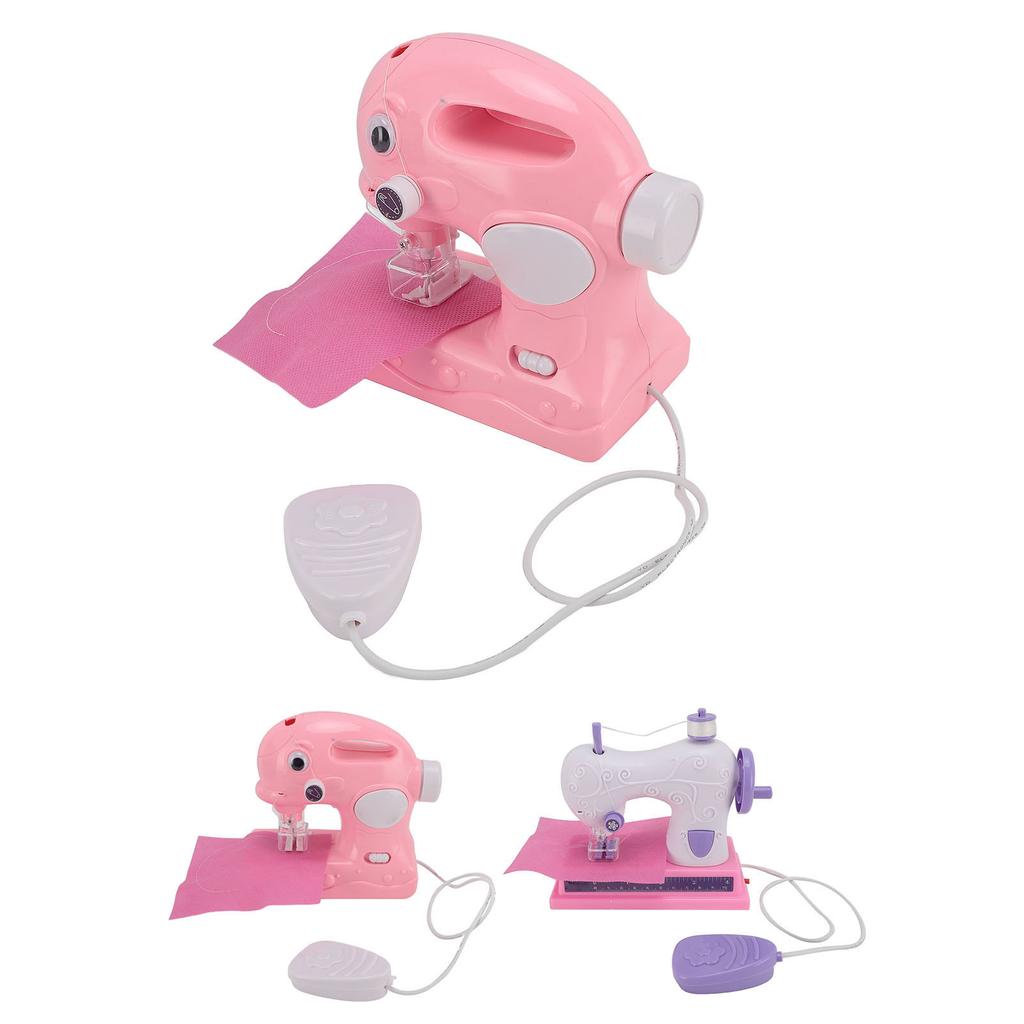 Children Sewing Machine Toy DIY Electric USB Rechargeable Sewing Machine Toy Set for Children