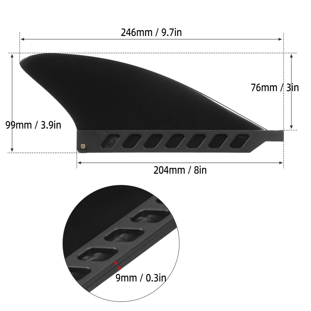 4.6 Inch   3 Inch Surfboard Fin Soft Center Fin for Inflatable SUP Paddle Board Longboard