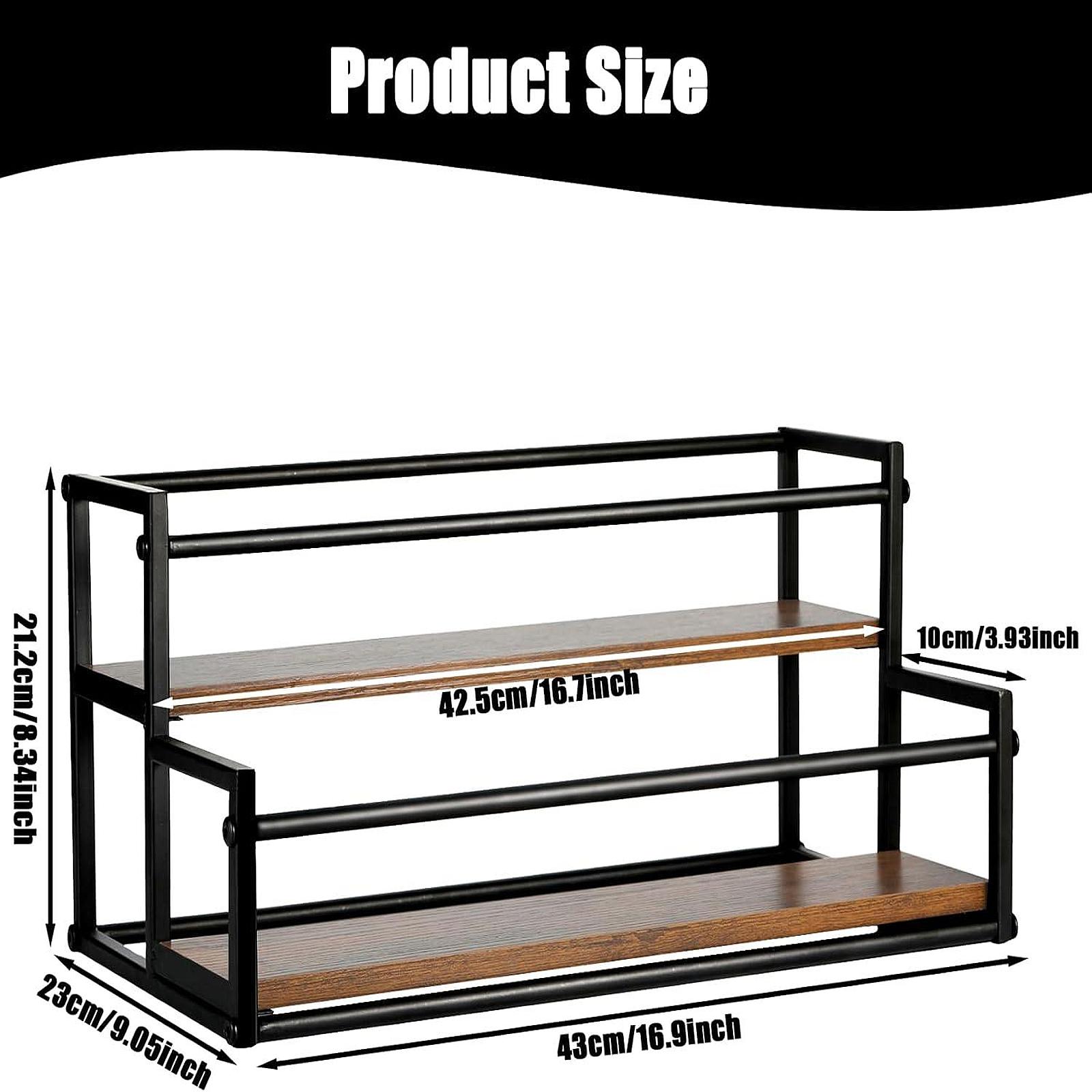 2-Tier 10 Syrup Bottles Rack for Coffee Bar Liquor Bottle Display Shelf Holder Bar Shelf Coffee Syrup Organizer Countertop Rack небесно-голубой