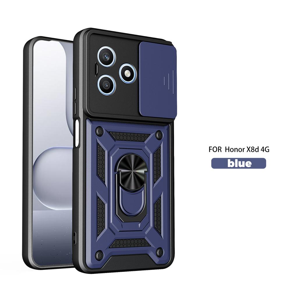 For Honor X8d Case Honor X8D Cover Honor X8D Cases X8D Magnetic Ring Holder Armor Phone Case Slide Camera Protect Back Cover