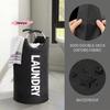 M-1Pc 90L Super Large Foldable Laundry Basket Waterproof Oxford Fabric Dirty Clothes Storage Bag for Travel Portable And Durable