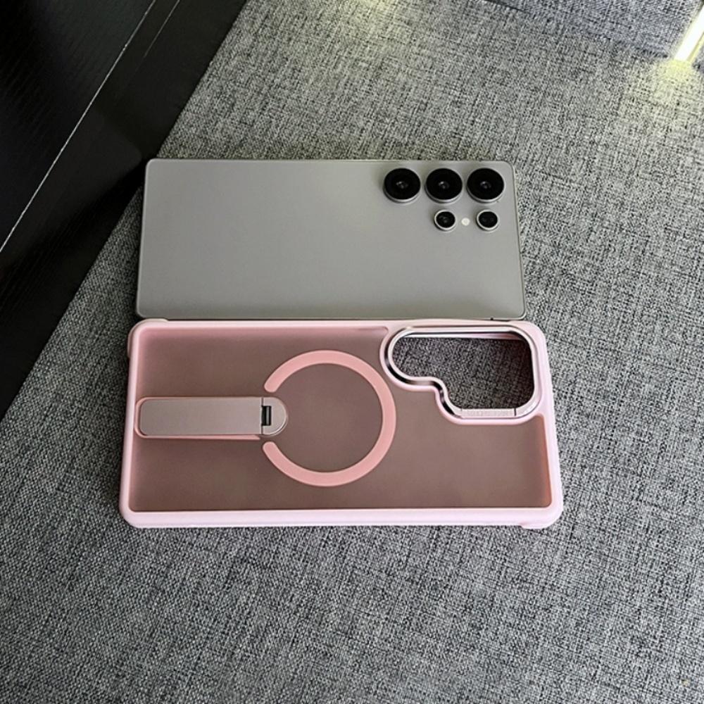 Matte magnetische Faltständer-Hülle für Samsung S25 Ultra S24 FE S26 S23 S26 Ultra für Magsafe kabellose Ladeabdeckung