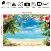 1 Piece, Tropical Floral Palm Design with Hawaiian Beach Background, Perfect for Party Themed Decoration, Indoor and Outdoor Use