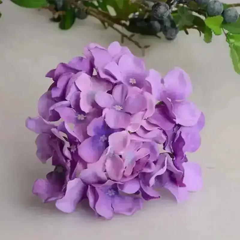 1Pcs DIY Artificial Flower Decoration Vase Flowers Colorful Decorative Flower Wedding Party Luxury Artificial Hydrangea Silk