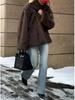 2024 European & American Women's Solid Color Faux Fur Loose Streetwear Coat