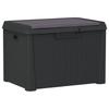 Vidaxl Garden Box With Seat Cushion, Anthracite, 125 L, Pp
