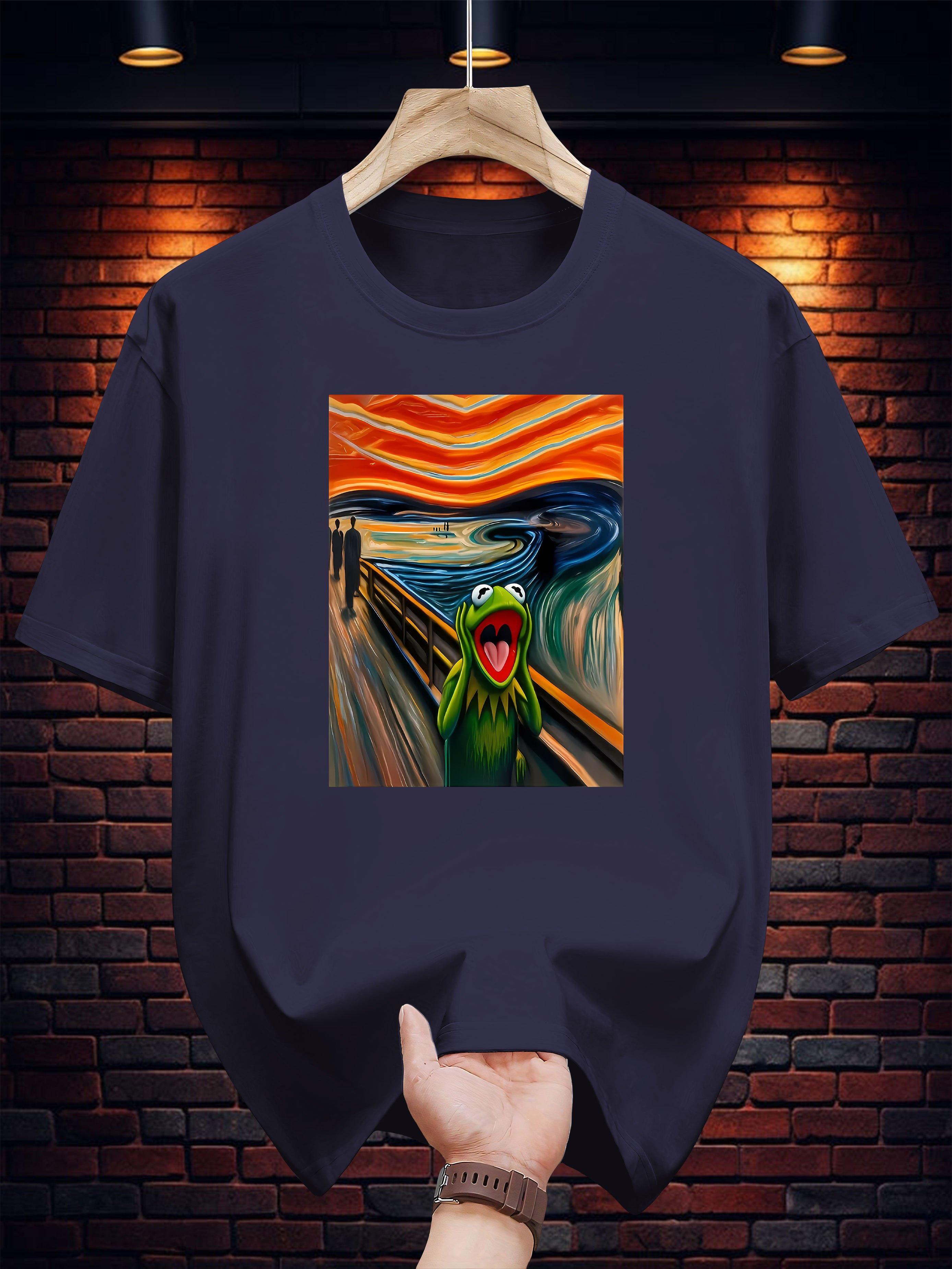 Graphic T-shirt - Scream-Inspired Green Monster Print XXXL