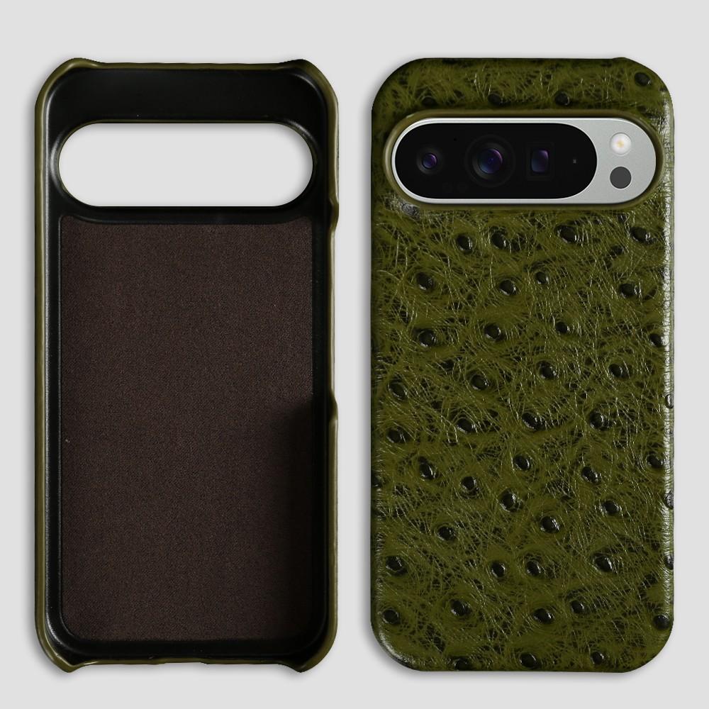 Ostrich Genuine Leather Case for Google Pixel 9 Pro 8Pro 7A 6Pro 6A A 9ProXL  Cowhide Back Cover Coque Protective Shell