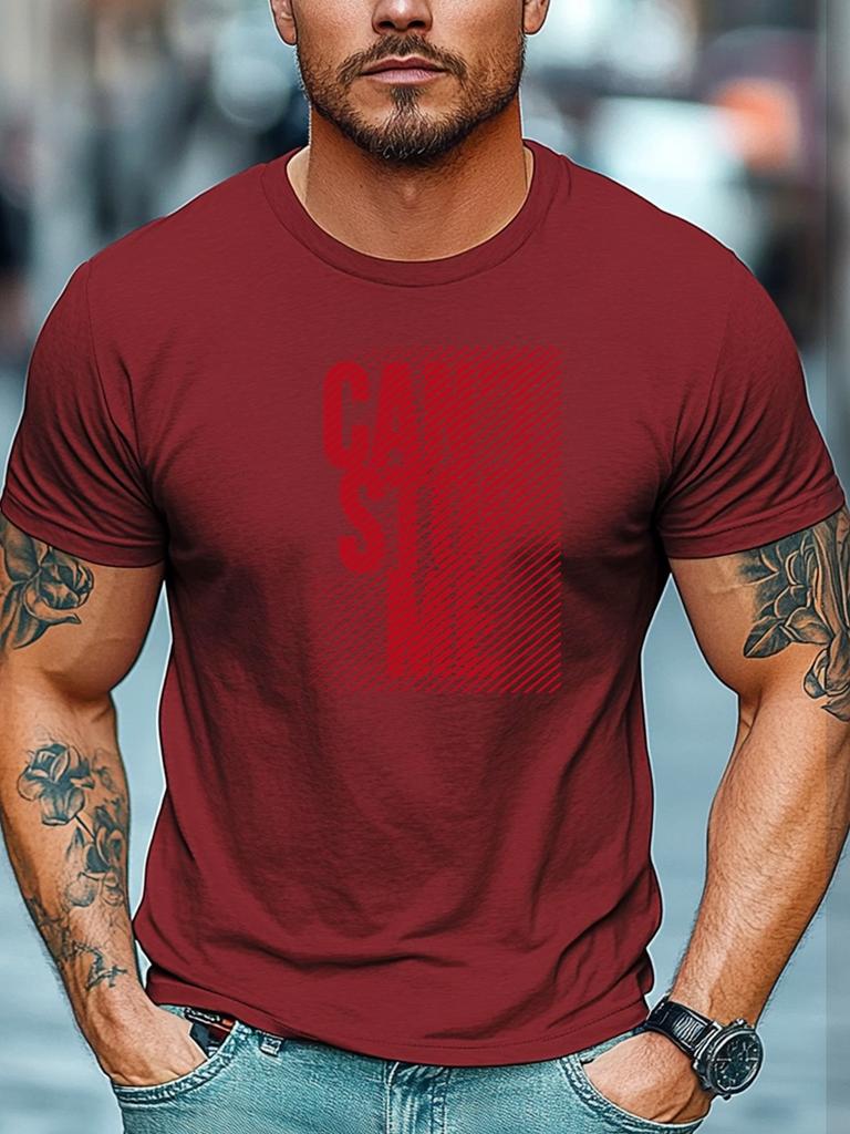 Mens tshirts100 Cotton CANT STOP ME Graphic Summer Soft Round Neck Casual Breathable Tee Daily Wear Tops