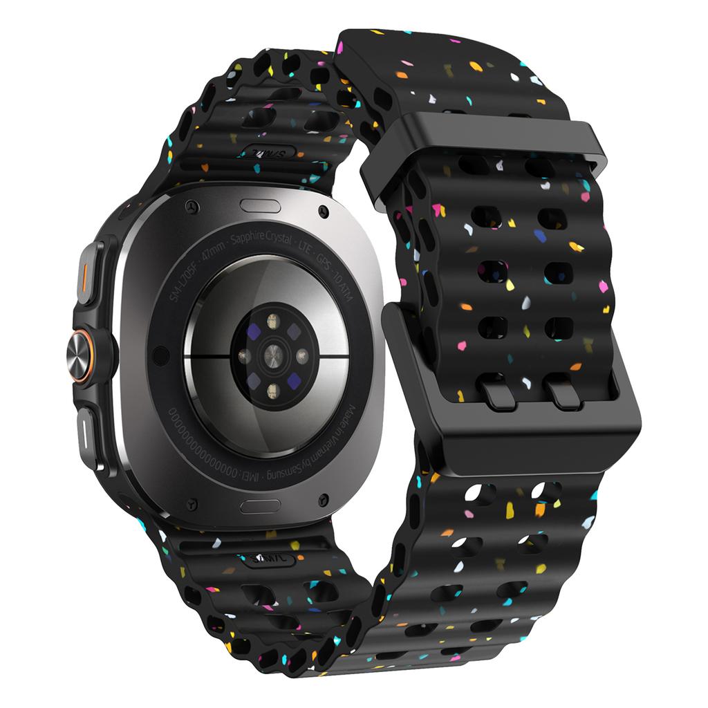 Original Marine Strap for Samsung Galaxy watch Ultra 47mm Accessories Silicone Sport Bracelet Correa Galaxy watch 7 Ultra Band