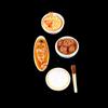 4Pcs/set 1/12 Dollhouse Miniature Chinese Dishes Food Models Dollhouse Kitchen Decoration DIY Dolls House Dining Room Ornaments