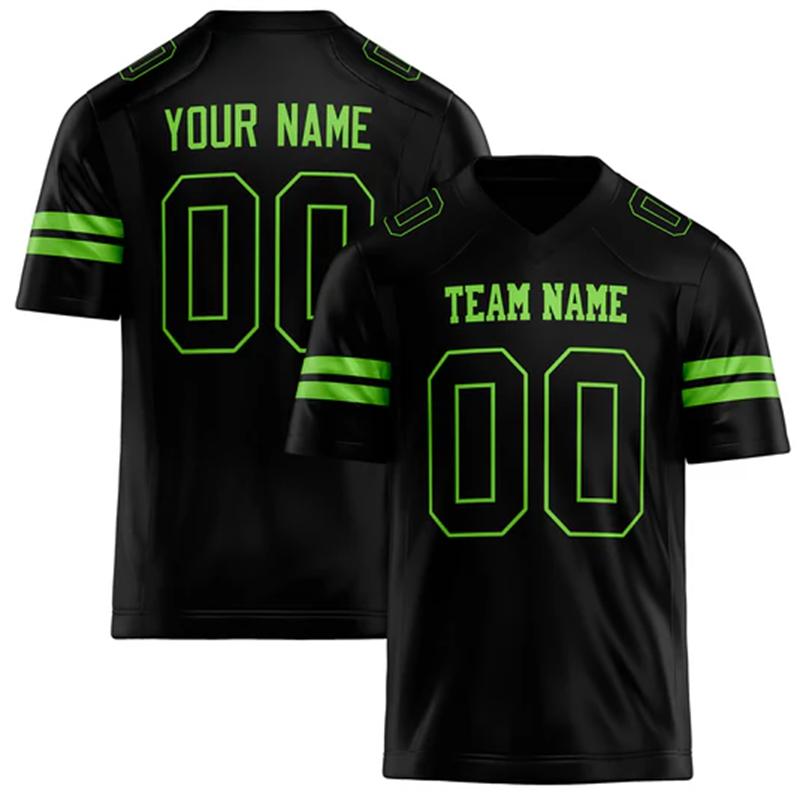 Customized Team Name Number Name Rugby T-shirt Personalized Black Mens Sports T Shirt Loose Quick Dry Team Uniforms