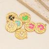 5Pcs Stainless Steel 16mm Flower Enamel Heart Charms for DIY Jewelry Women Necklace Findings Bracelet Supplies Earrings Making