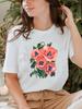 Pflanzenstil Trend Niedlich 90er Jahre T-Shirt Oberteil T-Shirt Kurzarm Sommerkleidung Druck Rundhals Mode Damenbekleidung Grafik-T-Shirt