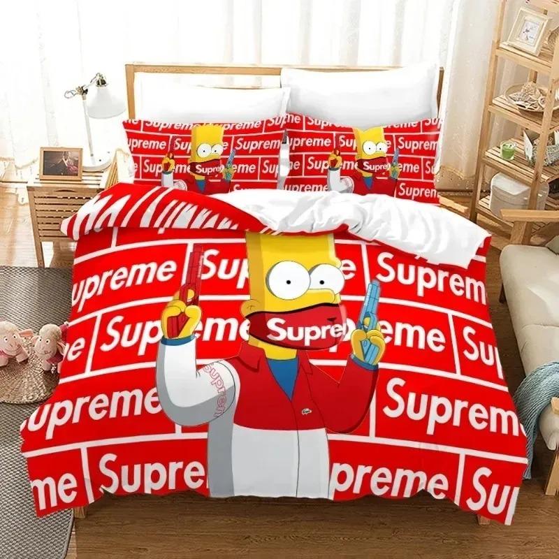 Hot Sale New Anime Cartoon 3D SS-Simpsonss Bedding Duvet Cover Set Bedding Set Baby Kids Adult Bedroom Set Gift 2/3piece Set