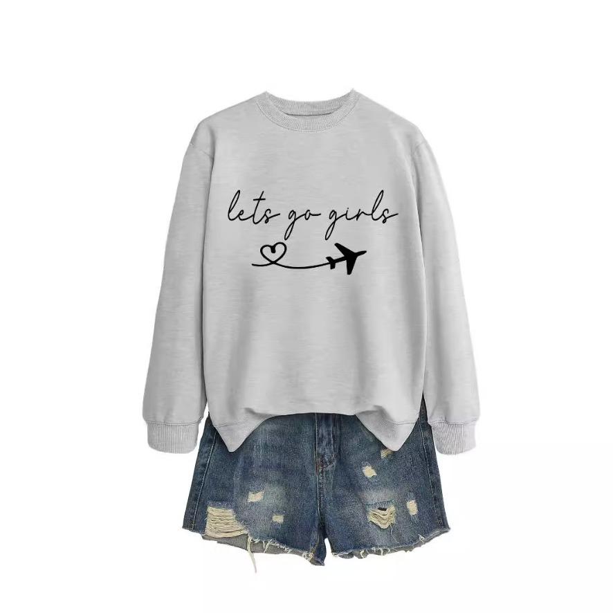 New Creative Fashion Sweatshirt Autumn Women's Sweatshirt Autumn and Winter Women's Thickened Sweatshirt Jacket Winter Large Size Sweatshirt