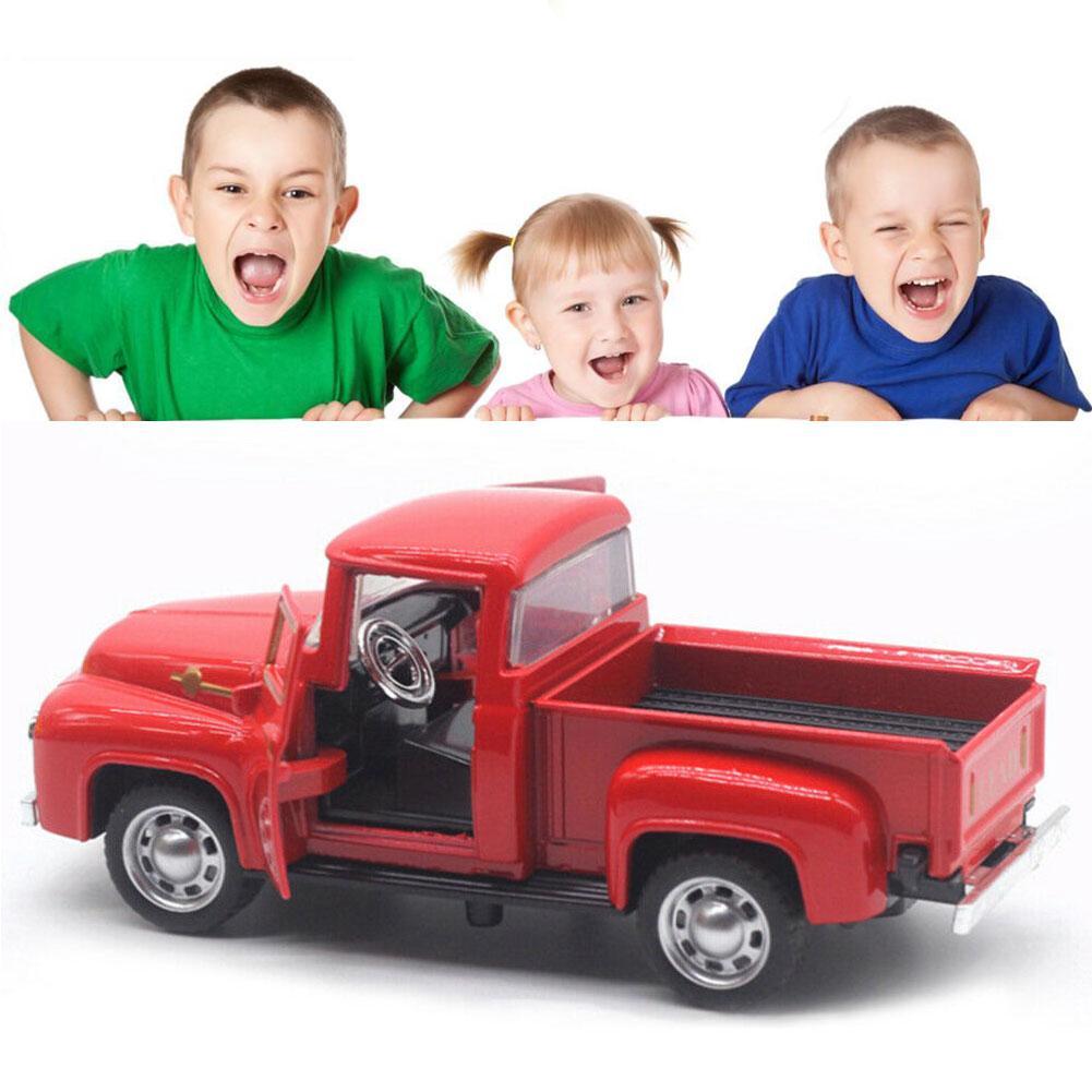 1/2/3PCS 1:32 Die-Cast Metal Pickup Truck Model Red Exquisite Handmade Alloy Car Toy Kids New Year Gift Desk Home Decoration