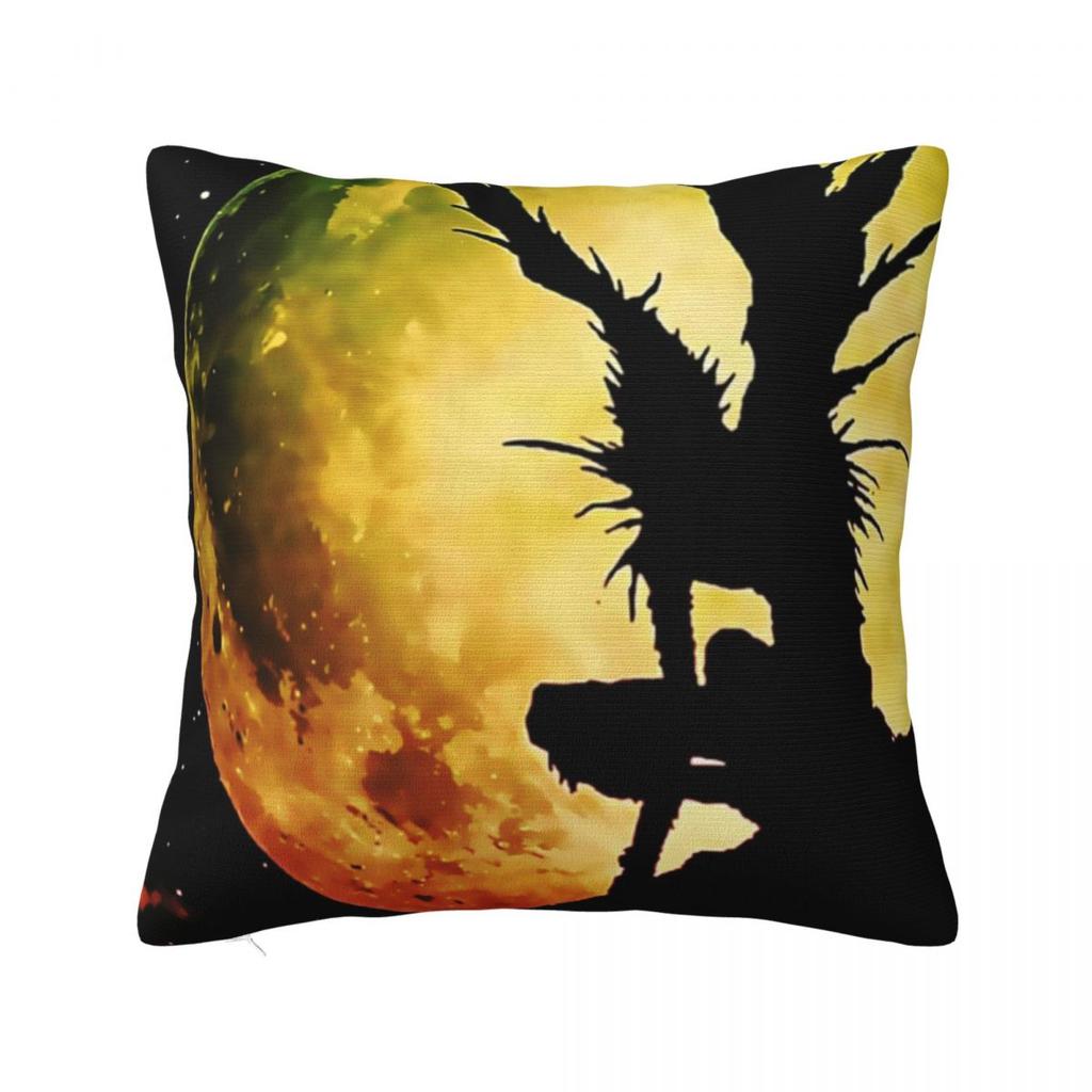 Death Note Manga Square Pillow Cases Anime Light Yagami Cushion Covers Zippered Decorative Pillowcase for Living Room 45x45cm