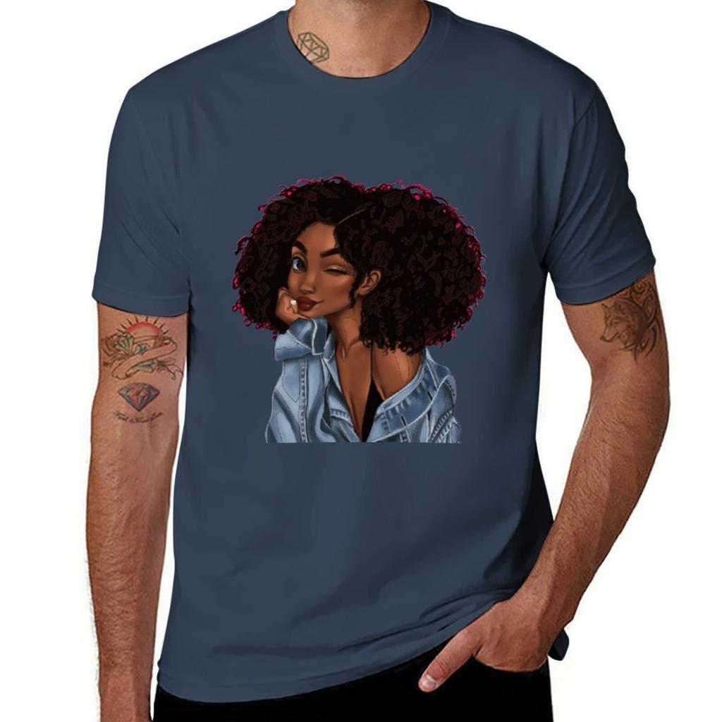 Afro girl TShirt Work Wear Lightweight Tee