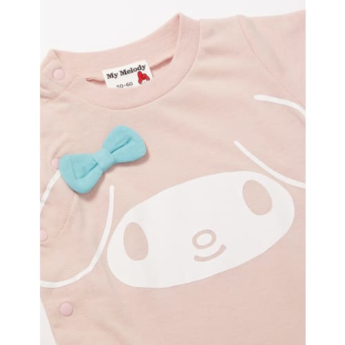 Sanrio Coverall with My Melody Ribbon Baby Pink 50-60
