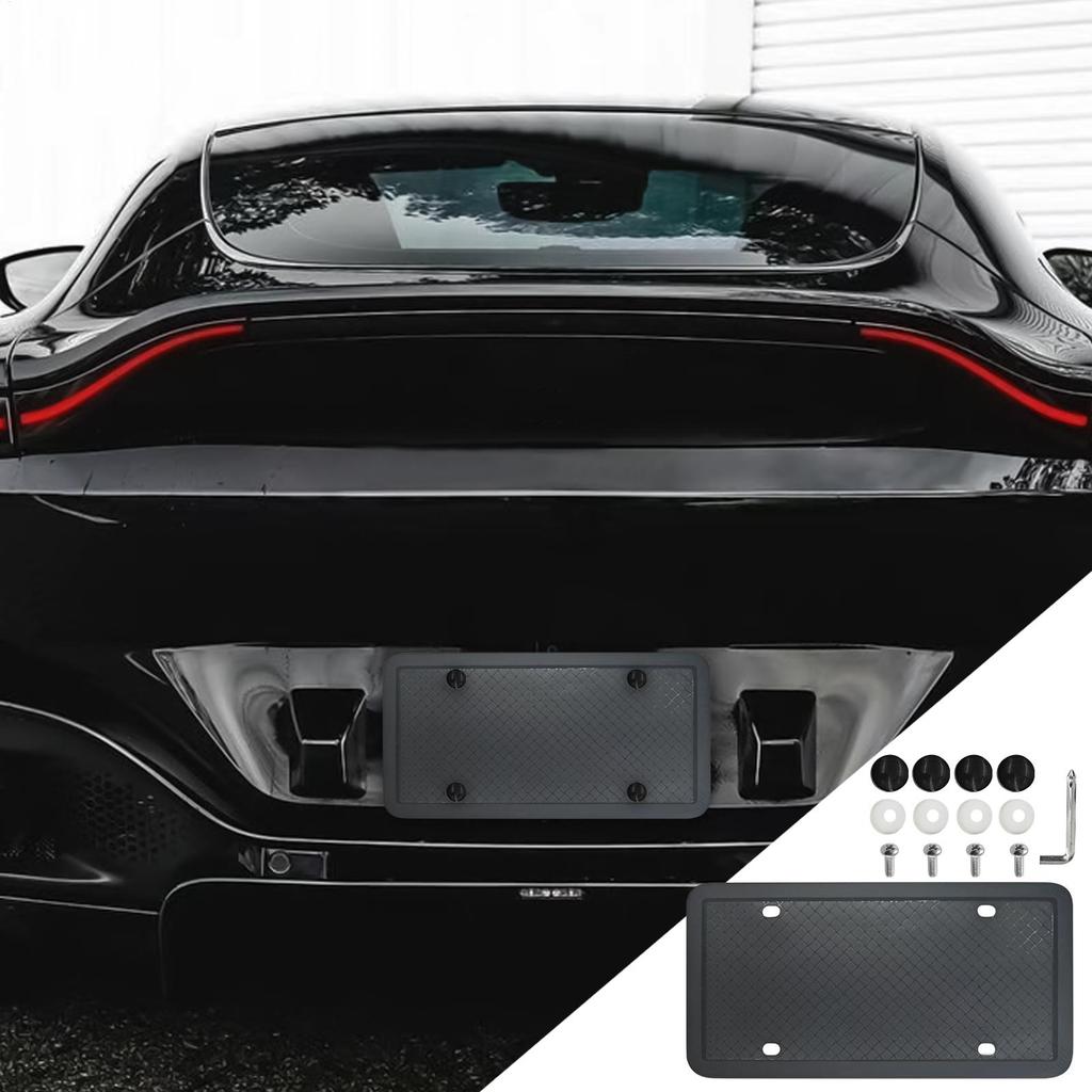 Licence Plate Frame 2 Piece Number Plate Frame Bracket Holder Mount Noise Reduction Weatherproof Adapter For Truck Trailer Golf