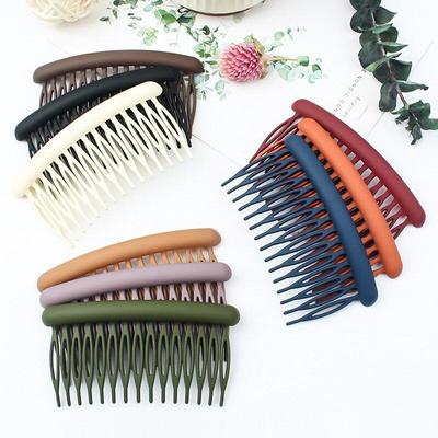 15 Teeth Matte Candy Color Hair Comb Clip Hair Styling Accessories Women Broken Hair Hairpins Headdress Wedding Hair DIY Jewelry
