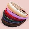 1/5pcs Plain 1.5CM Wide Headband Girls Fabric Covered Resin Hairbands Plastic Hair Hoop Kids Elastic Bands Hair Accessories