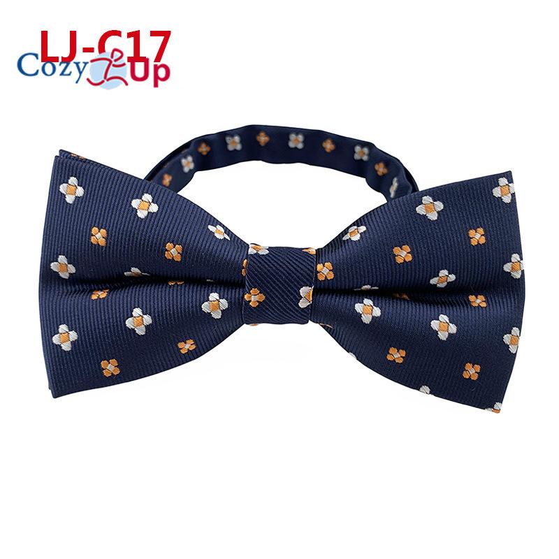 Fashion Blue Paisley Bowtie  Set for Men Wedding Business Party Luxury Pre-tied Men's Bow Tie Gifts