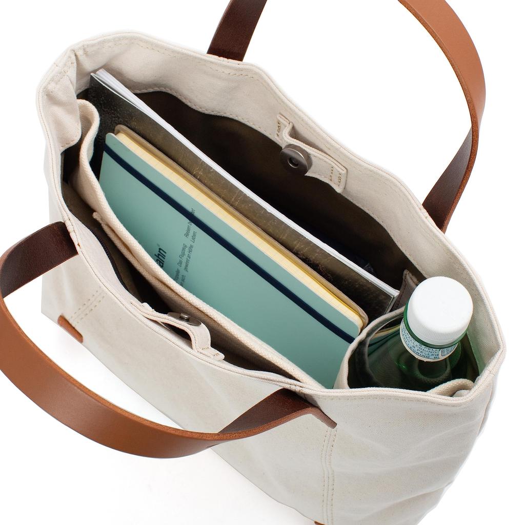 Geanta mic cu 10 parafină x piele de vacă tăbăcită italiană [duble], B5, despărțitori, Nu. bio-procesat BQZ-7432 (kaki)