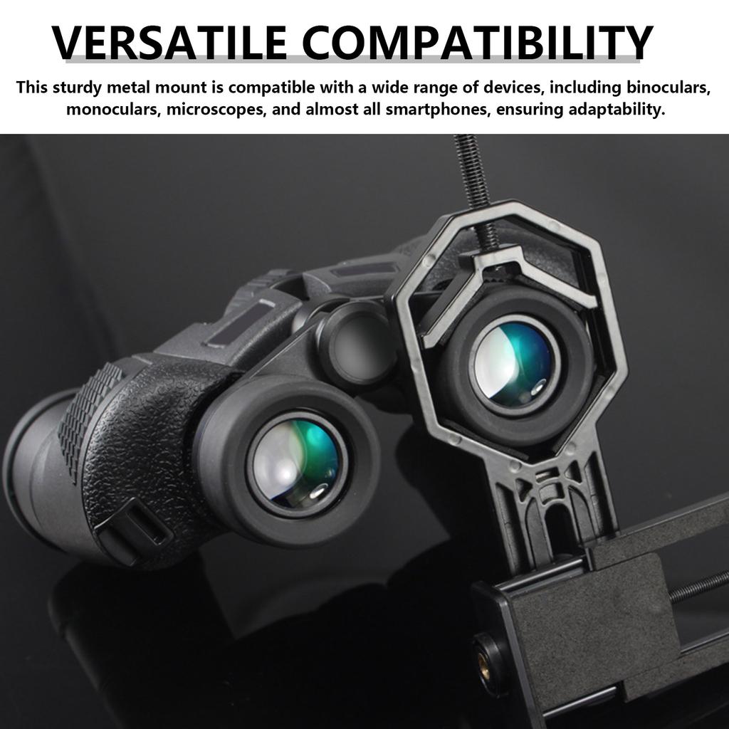 Universal Mobile Phone Holder Clamp Portable Spotting Scope Cellphone Adapter Mount Compatible Binoculars Monocular Microscope