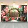 2D Flat Print Watermelon Backdrop Summer Fruit Baby Shower Background