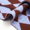 Dal Cashmere Double Sided Petit Cashmere Scarf Brown Diamond Sky