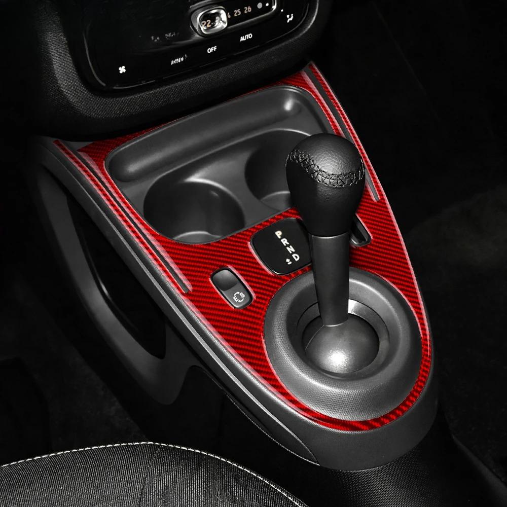 Real Carbon Fiber Trim for Smart Fortwo 453 2016-2017-2018-2019 Car Gear Shift Panel Frame Cover Sticker Interior Decoration