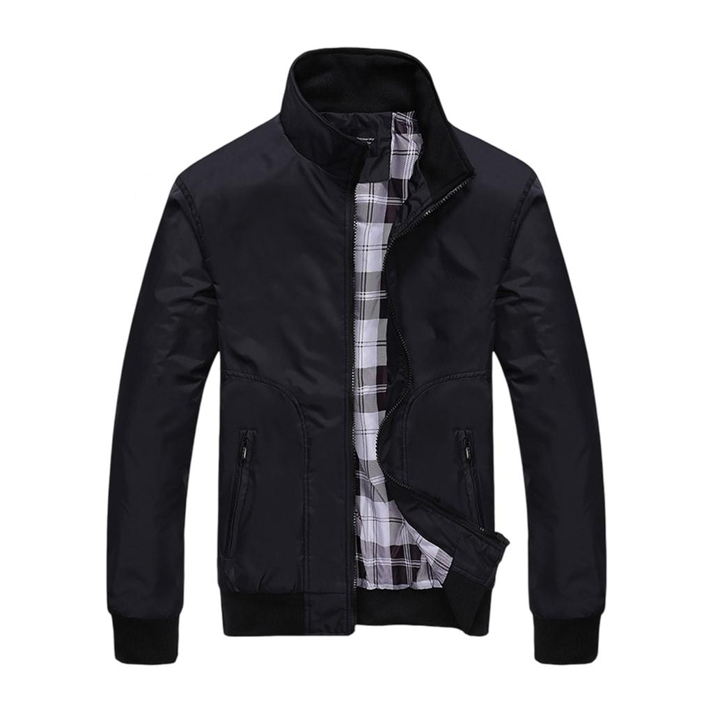 Men's Long Sleeve Stand Collar Casual Jacket - Outdoor Fashion Trendy for Everyday Wear