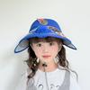 Children's Sun Protection Hat with Fan Boy Summer Outdoor Sky Top Hat Girl Retractable Large Hat Brim Sun Hat
