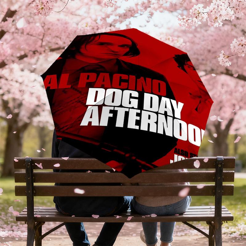 1pc Al Pacino Dog Day Afternoon Automatic Open/Close Umbrella Compact Folding Umbrella with 8-Rib Shaft lightweight esign, for Women/Men1170A
