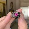 Gothic Cross Crown Love Heart Ring For Women Men Vintage Irregular Adjustable Opening Ring Party Jewelry Accessories
